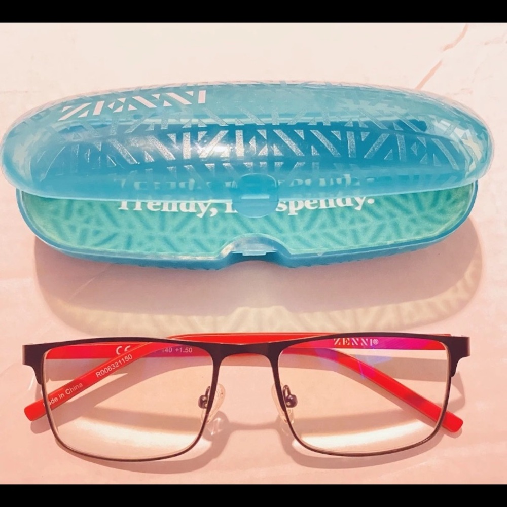NEW Zenni “Red Bottom” Rims +1.50 Fashion Reading Glasses